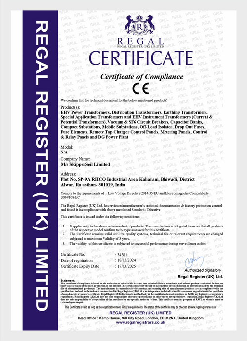 "CE Certification" Compliance with European Safety & Environmental Standards