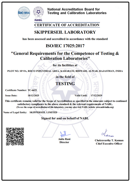 "NABL Accreditation" Certified Testing & Calibration Lab